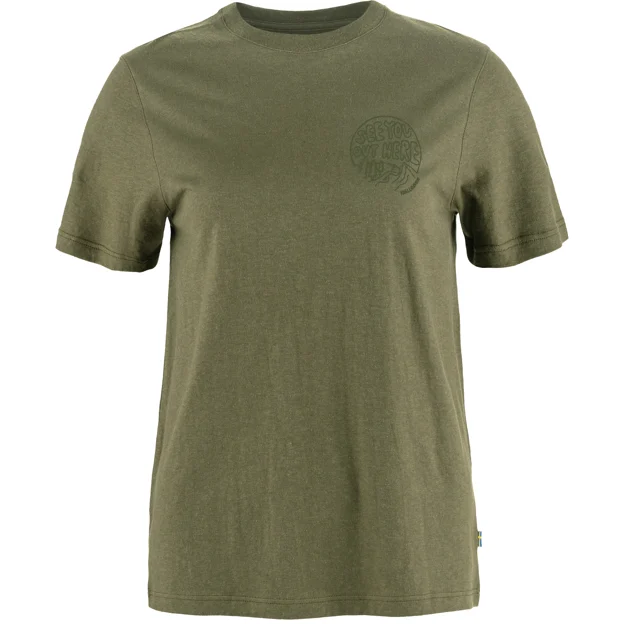 Fjällräven Hemp Blend Out Here T-shirt W Women’s T-shirts & tank tops Green Main Front 84435
