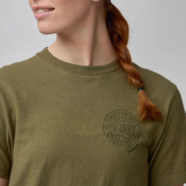 Fjällräven Hemp Blend Out Here T-shirt W Women’s T-shirts & tank tops Model Angle F 89872