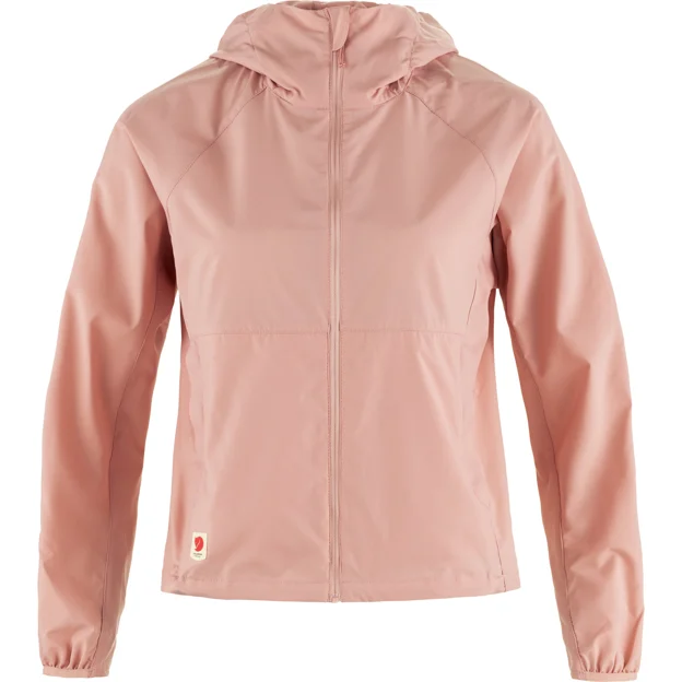 Fjällräven High Coast Short Wind Hoodie W Women’s Wind jackets Pink Main Front 86433