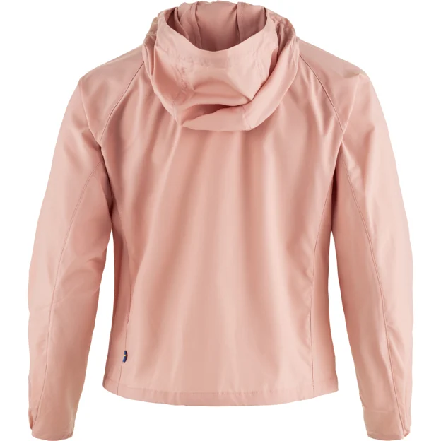 Fjällräven High Coast Short Wind Hoodie W Women’s Wind jackets Pink Main Back 86434