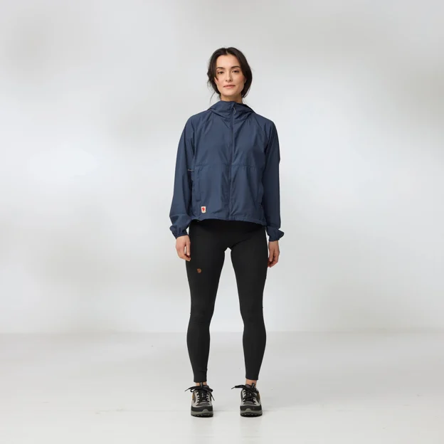 Fjällräven High Coast Short Wind Hoodie W Women’s Wind jackets Model Model front 93007