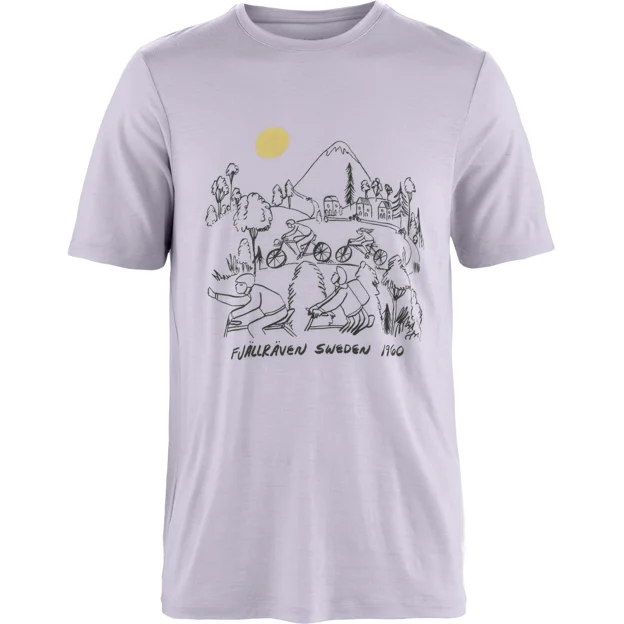 Fjällräven Hoja Lugnt Wool T-shirt M Men’s T-shirts & tank tops Purple Main Front 92121
