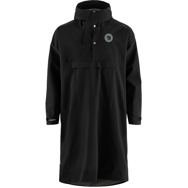 Fjällräven Hoja Rain Poncho Unisex Shell jackets Black Main Front 84476