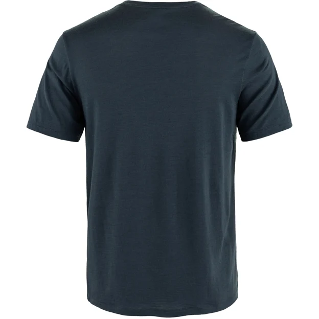 Fjällräven Hoja Wool T-shirt M Men’s T-shirts & tank tops Blue Main Back 86994