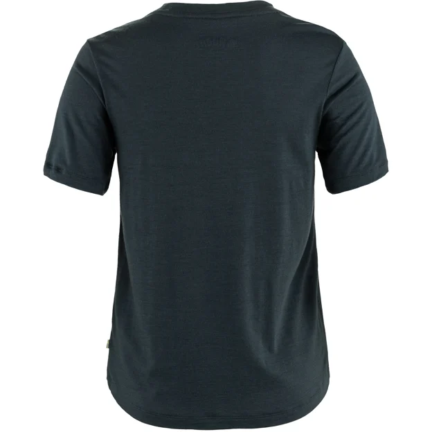 Fjällräven Hoja Wool T-shirt W Women’s T-shirts & tank tops Blue Main Back 88358