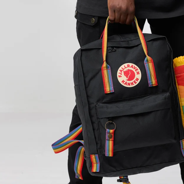 Fjällräven Kånken Rainbow Keyring Unisex Backpack & bag accessories Model Angle F 85626