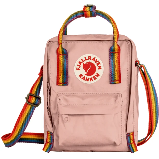 Fjällräven Kånken Rainbow Sling Unisex Outlet Pink Main Front 92116