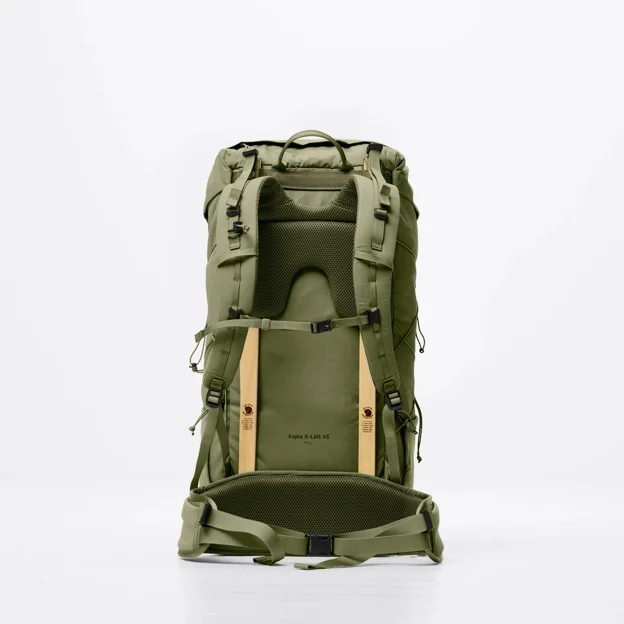 Fjällräven Kajka X-Lätt 45 M/L Unisex Trekking backpacks Green Main Back 100212