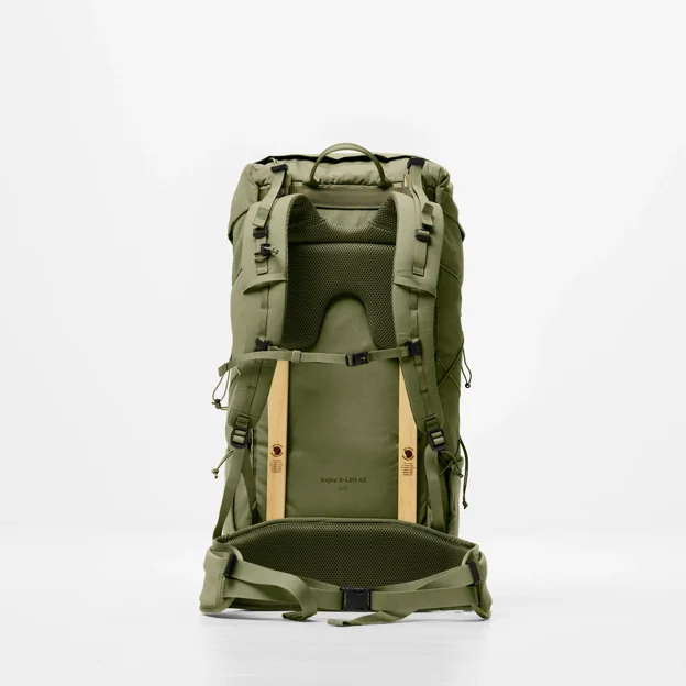 Fjällräven Kajka X-Lätt 45 S/M Unisex Trekking backpacks Green Main Back 103777