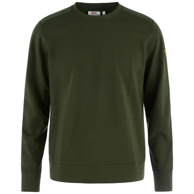 Fjällräven Keb Fleece Crew Neck M Men’s Fleeces Green Main Front 104834