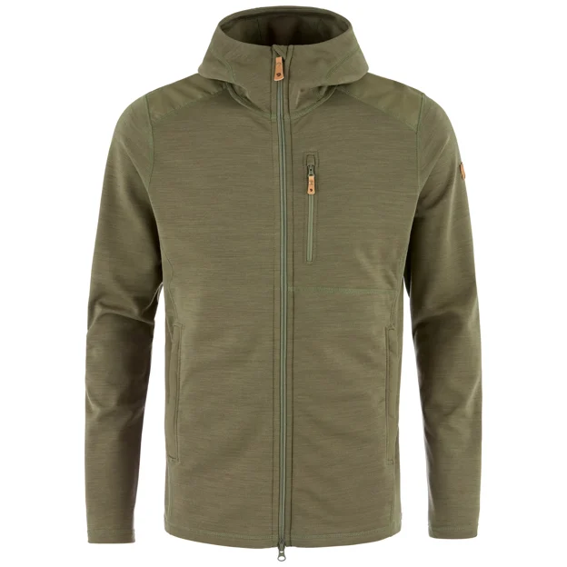Fjällräven Keb Fleece Hoodie M Men’s Fleeces Green Main Front 104831