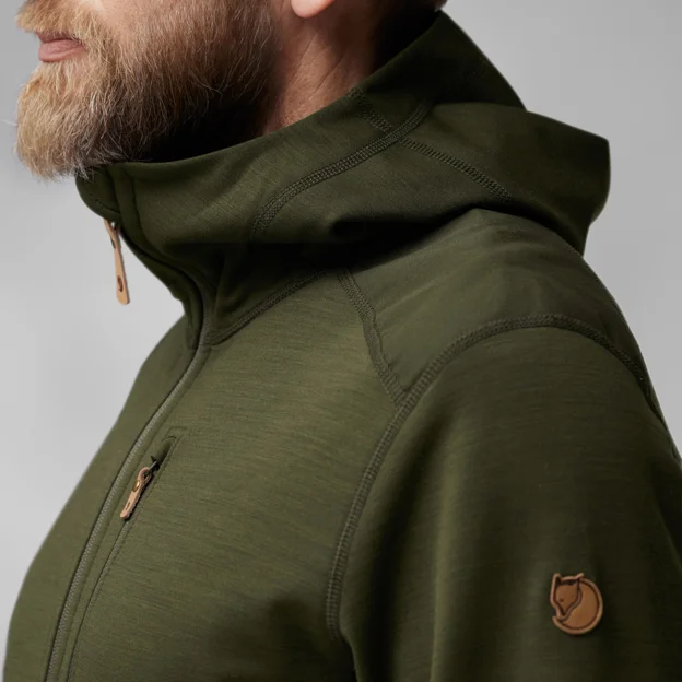 Fjällräven Keb Fleece Hoodie M Men’s Fleeces Detail Angle F 75976