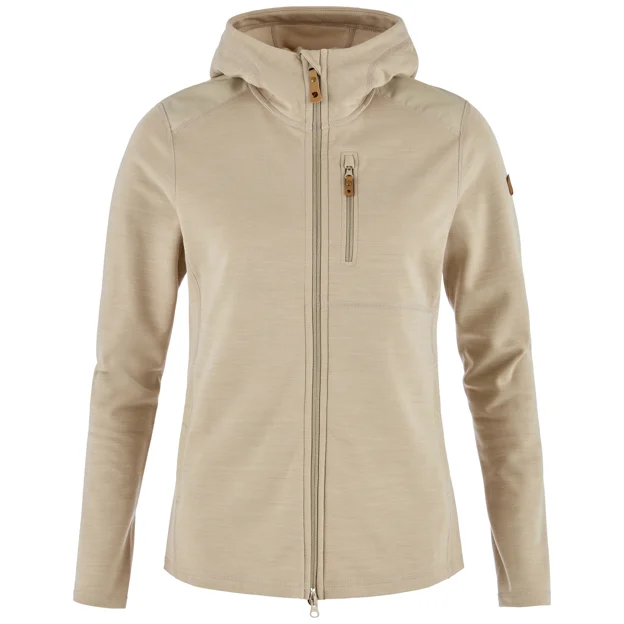 Fjällräven Keb Fleece Hoodie W Women’s Fleeces Beige Main Front 104832