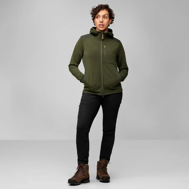Fjällräven Keb Fleece Hoodie W Women’s Fleeces Model Model front 75978