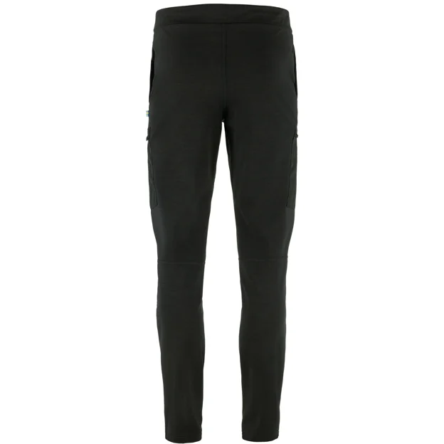 Fjällräven Keb Fleece Trousers M Men’s Base layer bottoms Black Main Back 76229