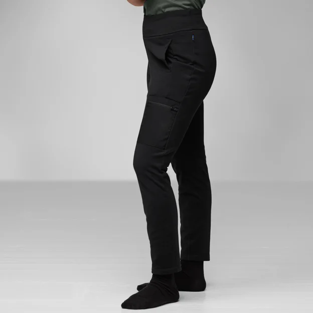 Fjällräven Keb Fleece Trousers W Women’s Base layer bottoms Model Angle F 76230