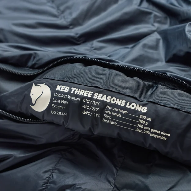 Fjällräven Keb Three Seasons Long Unisex Sleeping bags Detail Angle F 86877