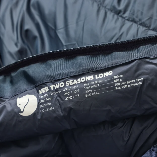 Fjällräven Keb Two Seasons Long Unisex Sleeping bags Detail Angle F 86900