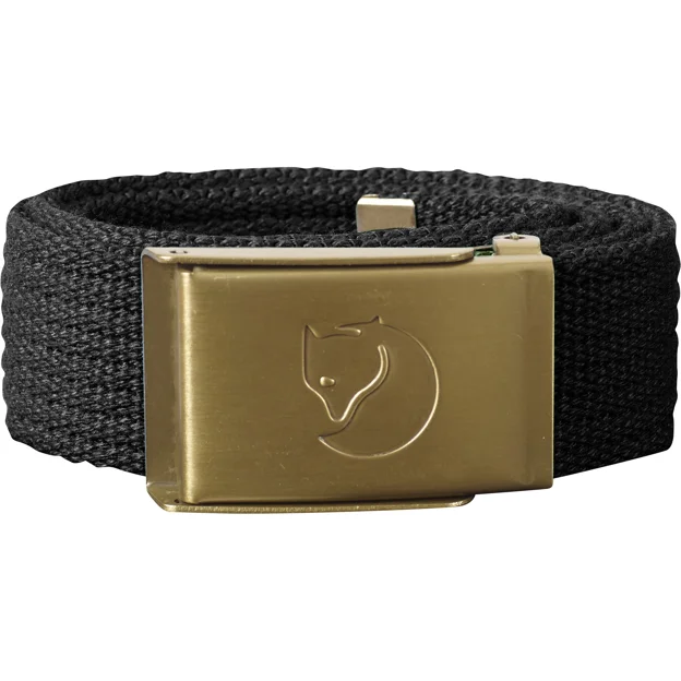 Fjällräven Kids Canvas Brass Belt Children’s Kids accessories Grey Main Front 21155