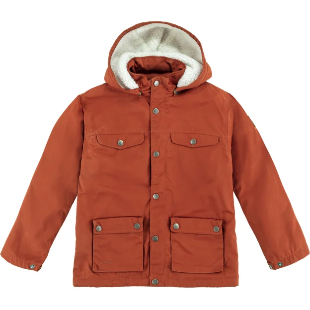 Fjällräven Kids Greenland Winter Jacket Children’s Kids jackets Orange Main Front 65487