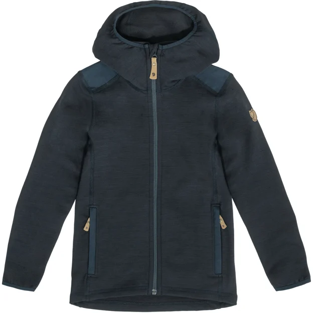 Fjällräven Kids Keb Fleece Hoodie Children’s Kids tops Blue Main Front 42999