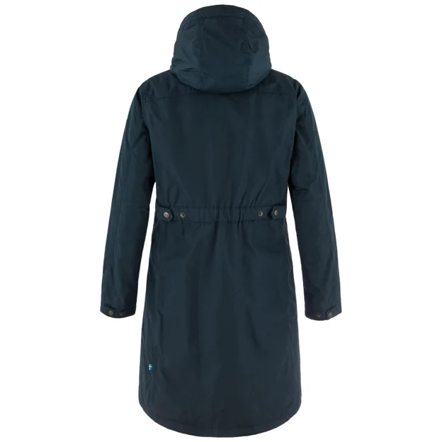 Fjällräven Kiruna Hydratic Padded Parka W Women’s Outdoor jackets Blue Main Back 104615