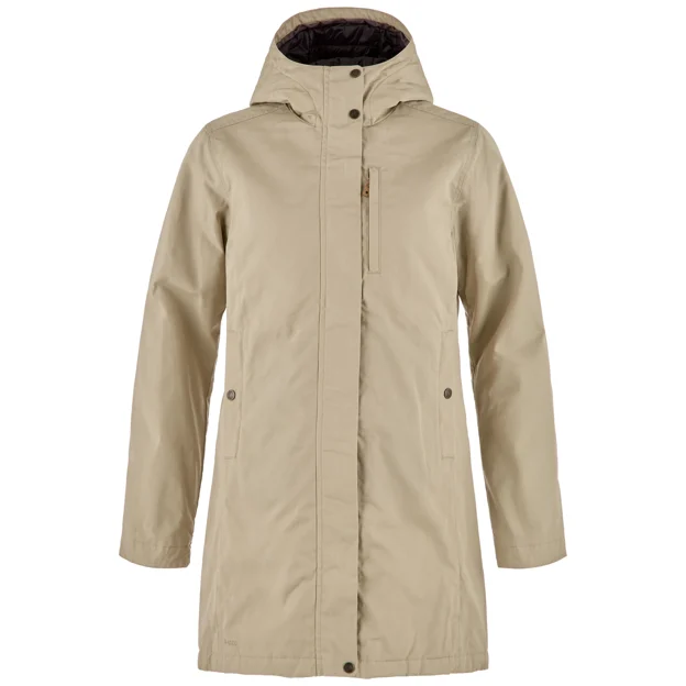 Fjällräven Kiruna Padded Parka W Women’s Outdoor jackets Beige Main Front 104750