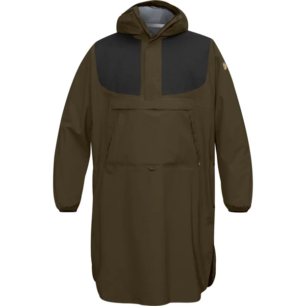 Fjällräven Lappland Eco-Shell Poncho Unisex Hunting jackets Green Main Front 15611