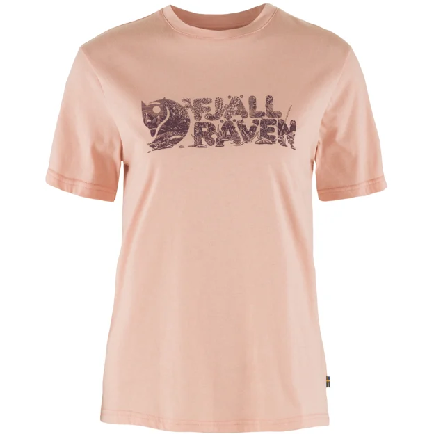 Fjällräven Lush Logo T-shirt W Women’s T-shirts & tank tops Pink Main Front 73614