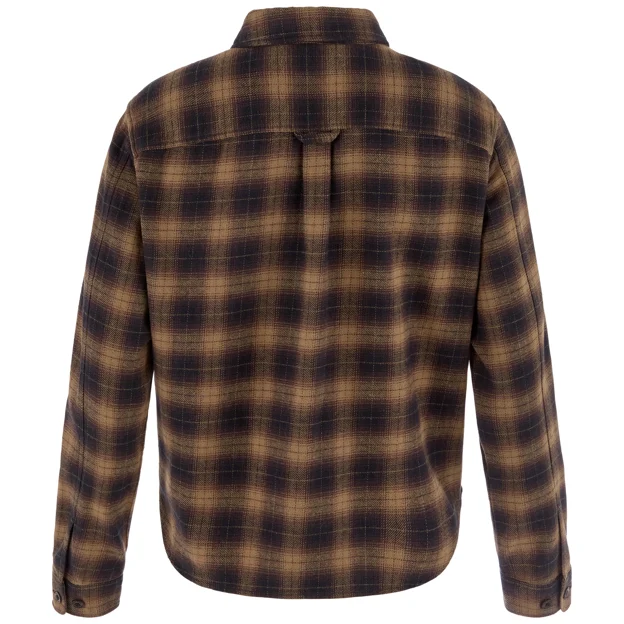 Fjällräven Övik Boxy Flannel Shirt W Women’s Shirts Black, Brown Main Back 104621