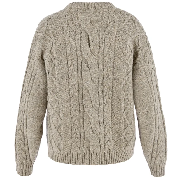 Fjällräven Övik Cable Knit W Women’s Sweaters & knitwear Grey Main Back 104625