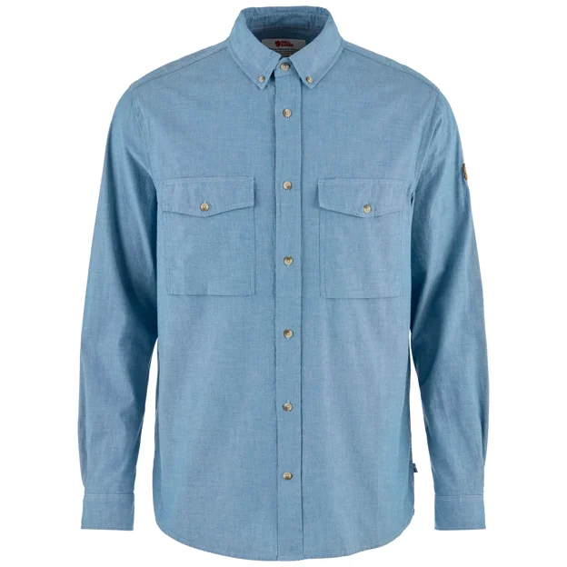 Fjällräven Övik Chambray Shirt LS M Men’s Shirts Blue Main Front 101659