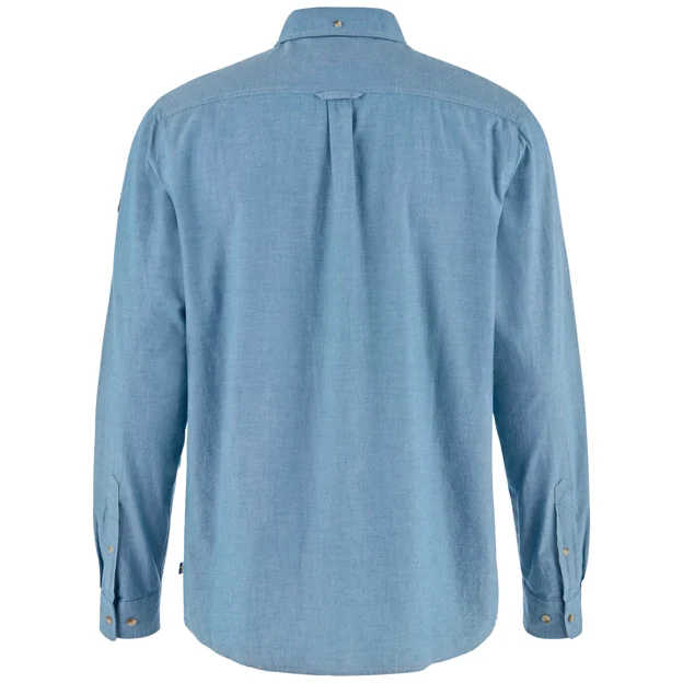 Fjällräven Övik Chambray Shirt LS M Men’s Shirts Blue Main Back 101656