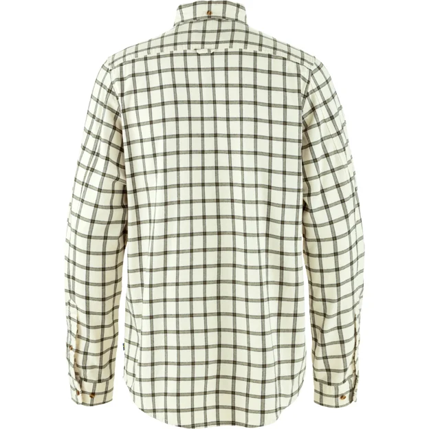 Fjällräven Övik Flannel Shirt M Men’s Shirts White, Green Main Back 93921