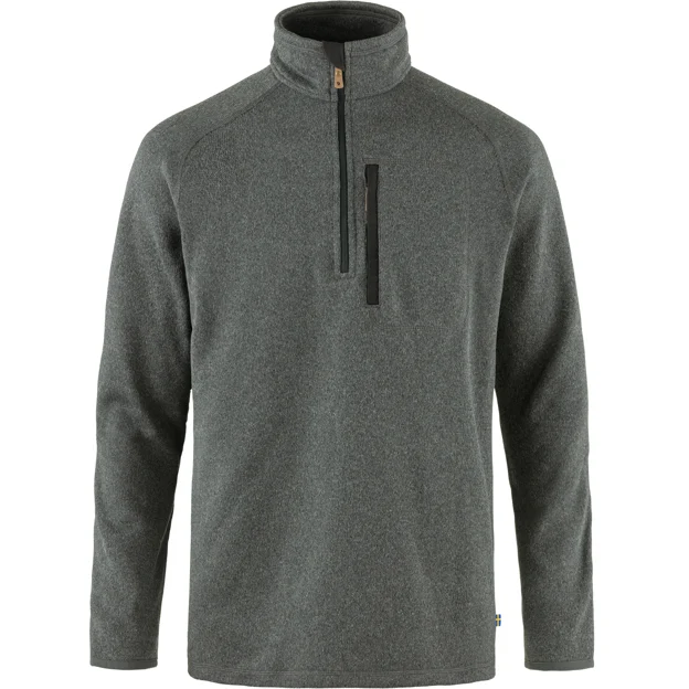 Fjällräven Övik Fleece Half Zip M Men’s Fleeces Grey Main Front 61128