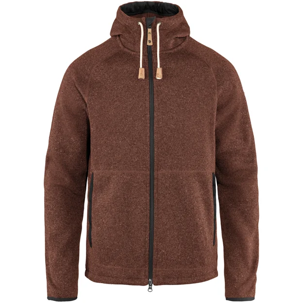 Fjällräven Övik Fleece Hoodie M Men’s Fleeces Orange Main Front 61145