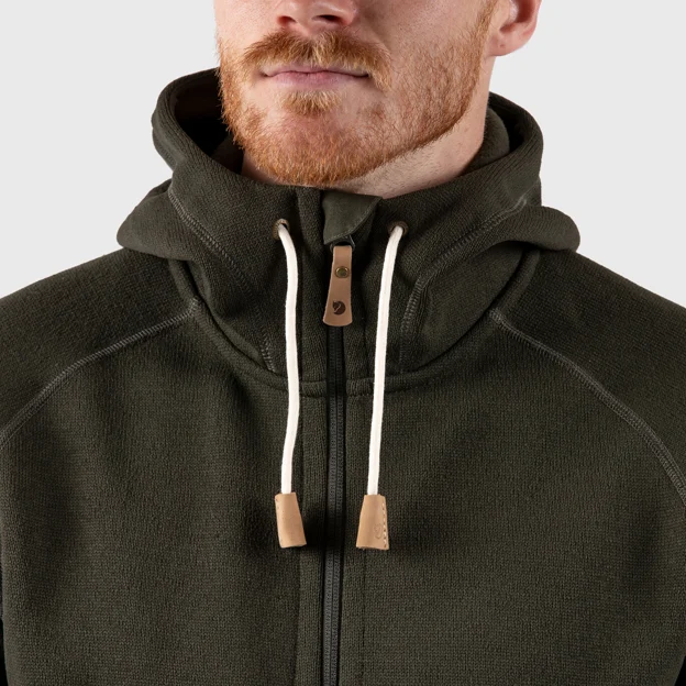 Fjällräven Övik Fleece Hoodie M Men’s Fleeces Detail Angle F 44613