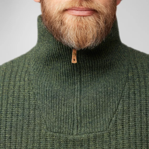 Fjällräven Övik Half Zip Knit M Men’s Sweaters & knitwear Detail Angle H 76019
