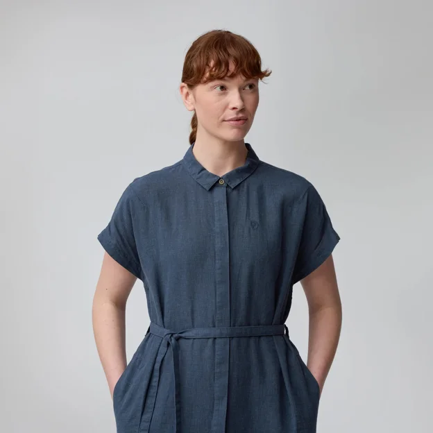 Fjällräven Övik Hemp Dress W Women’s Dresses Model Angle F 89699