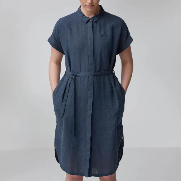 Fjällräven Övik Hemp Dress W Women’s Dresses Model Angle G 89706