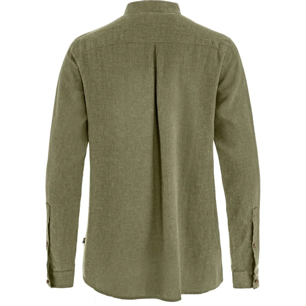 Fjällräven Övik Hemp Shirt LS W Women’s Shirts Green Main Back 100712