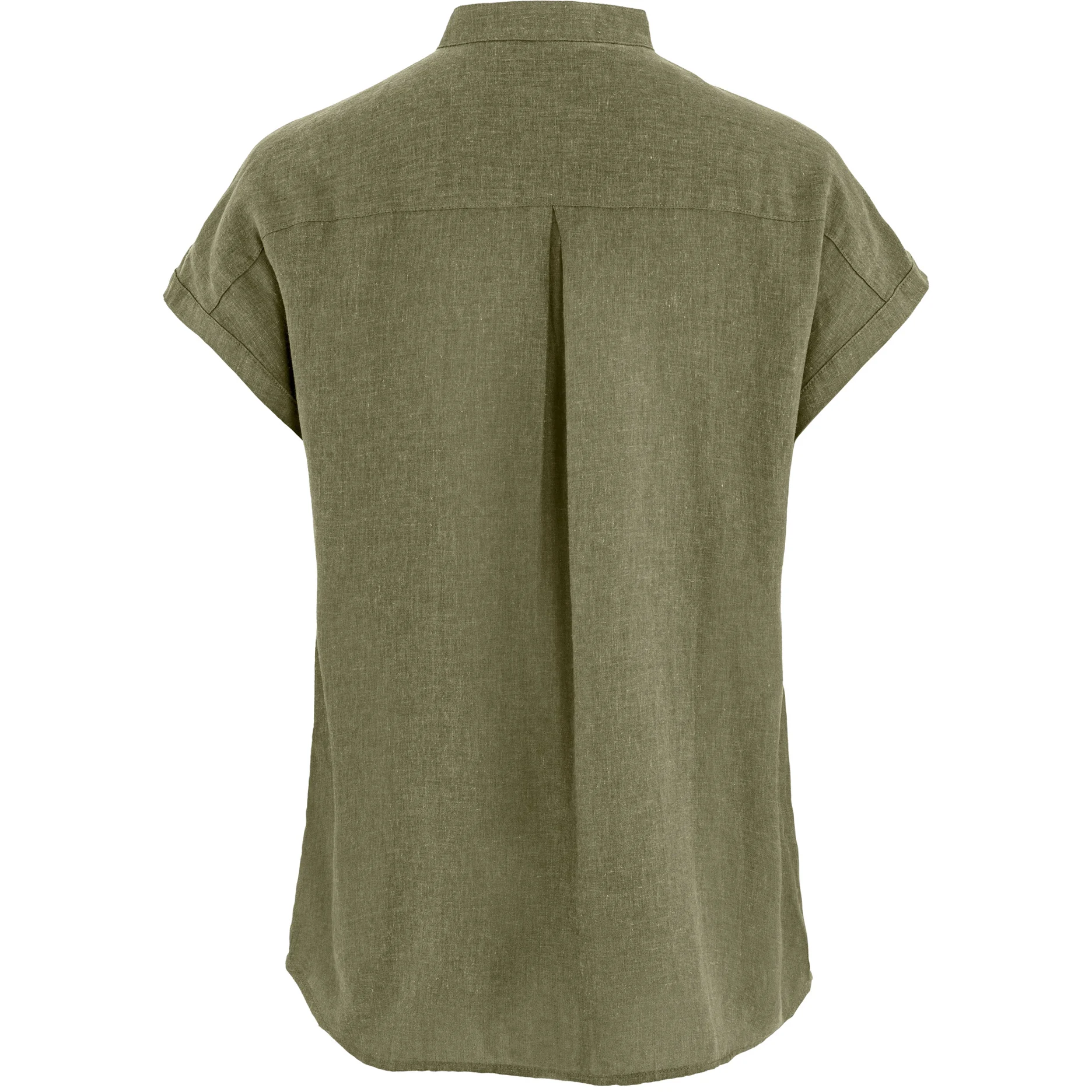 Fjällräven Övik Hemp Shirt SS W Women’s Shirts Green Main Back 100710
