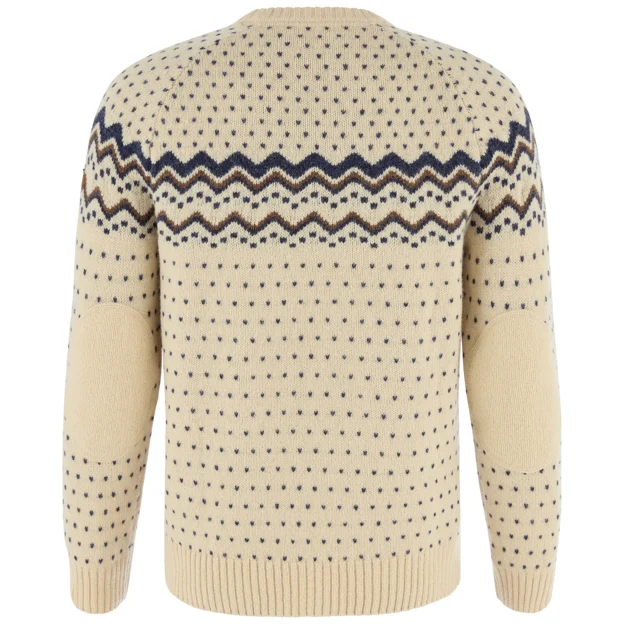 Fjällräven Övik Knit Sweater M Men’s Sweaters & knitwear Blue, Beige Main Back 104757