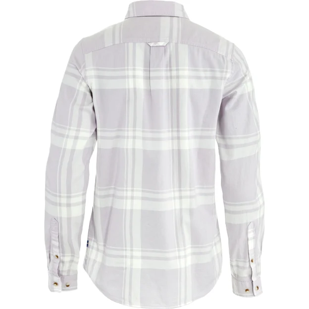 Fjällräven Övik Lite Flannel Shirt W Women’s Shirts White, Purple Main Back 100930