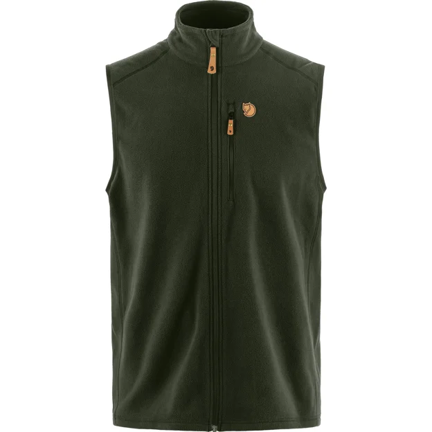 Fjällräven Övik Lite Fleece Vest M Men’s Vests Green Main Front 79826