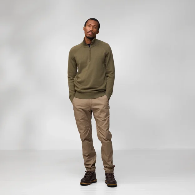 Fjällräven Övik Lite Half Zip M Men’s Sweaters & knitwear Model Model front 94482