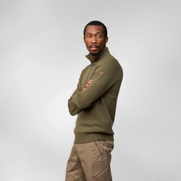 Fjällräven Övik Lite Half Zip M Men’s Sweaters & knitwear Model Model side 94851