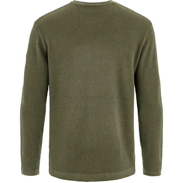 Fjällräven Övik Lite Knit Sweater M Men’s Sweaters & knitwear Green Main Back 96394