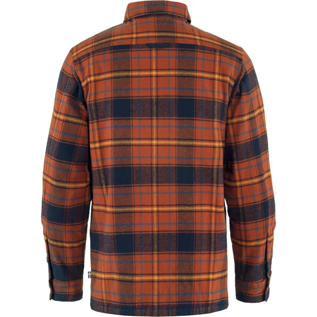 Fjällräven Övik Lite Padded Shirt M Men’s Shirts Brown, Blue, Orange Main Back 58874