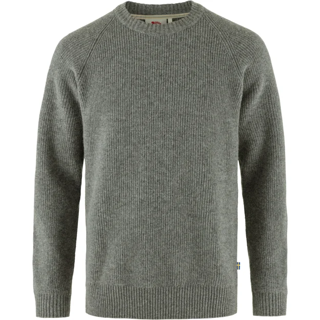 Fjällräven Övik Rib Sweater M Men’s Outlet Grey Main Front 65536